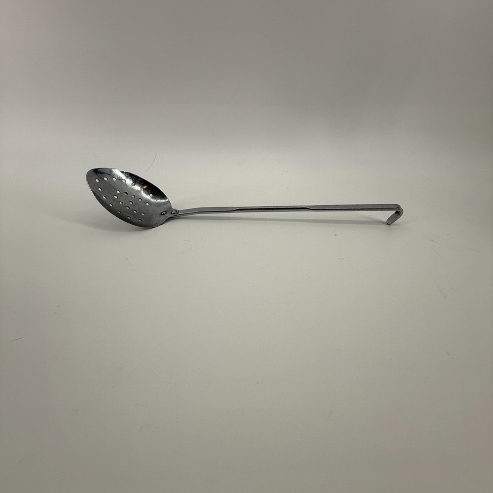 Vintage Irvin Ware‎ USA Chrome Stainless Steel Slotted Spoon Ladle Hanging 15"
